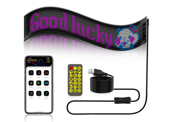 Flexible LED-Auto-Panel App Control 16*96 Werbe-Rückfensteranzeige