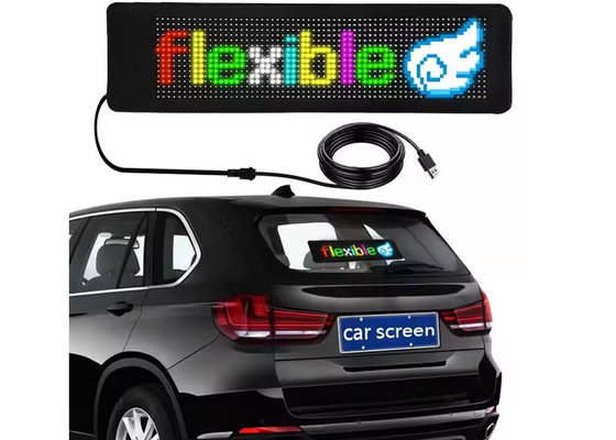 Programmierbares DIY Scrolling Text 5V USB drahtlose Steuerung RGB Flexible LED-Autoschild für Werbung