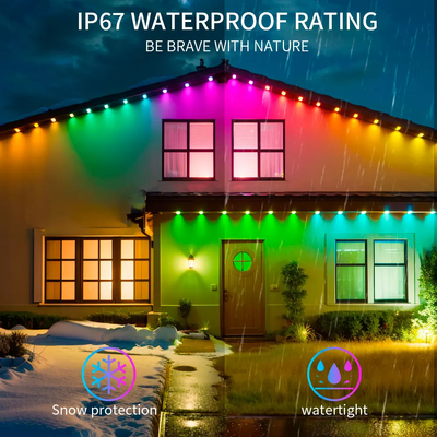 Pixel Light Weihnachtsdeko Buntes Haus 2024 RGB programmierbare LED-Form IP65 wasserdichte Feiertagsbeleuchtung