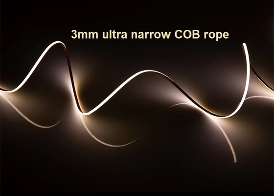 3mm Ultra Narrow COB LED Streifen Seil Schrank Schrank TV Hintergrundlicht 400LEDs/M