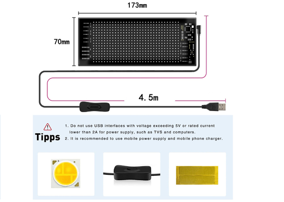 Flexible LED-Schildbrett 16*32 App-Steuerung Programmierbare Nachricht Scrolling Display Flexible Auto Led Panel