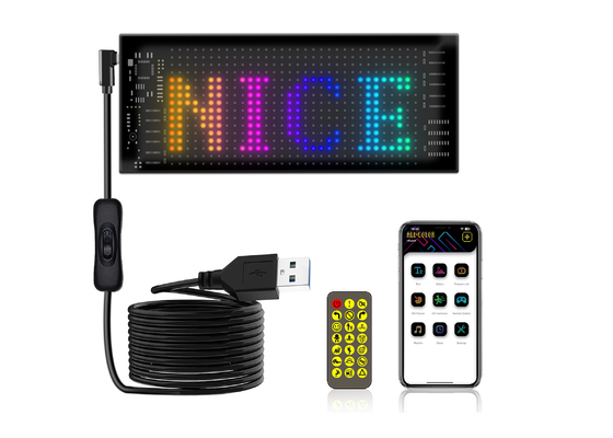 Flexible LED-Schildbrett 16*32 App-Steuerung Programmierbare Nachricht Scrolling Display Flexible Auto Led Panel