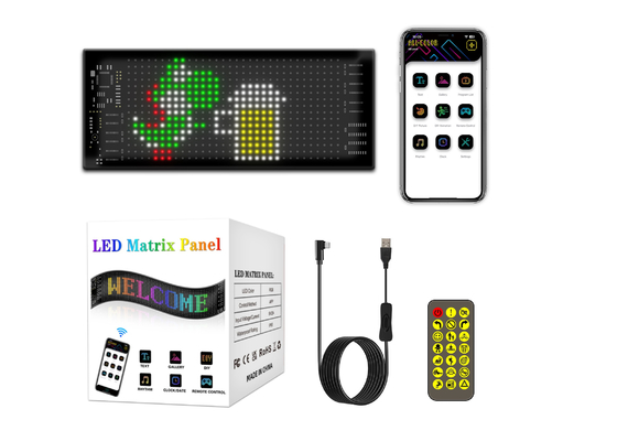 Flexible LED-Schildbrett 16*32 App-Steuerung Programmierbare Nachricht Scrolling Display Flexible Auto Led Panel