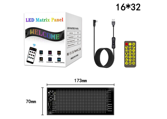 Flexible LED-Schildbrett 16*32 App-Steuerung Programmierbare Nachricht Scrolling Display Flexible Auto Led Panel