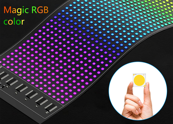 16*64 Flexible LED-Bildschirm Außeneinschaltfläche Wasserdichtes Panel Fahrzeugfenster LED Weichschild