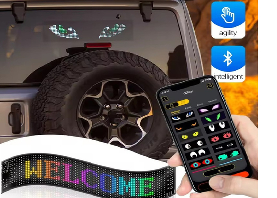 Weiches LED-Bildschirm Markenwerbung Werbeanzeige RGB Farbe APP Smart Programmierbares Innenraum LED-Schild
