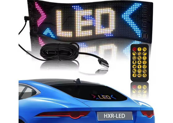 Programmierbares DIY Scrolling Text 5V USB drahtlose Steuerung RGB Flexible LED-Autoschild für Werbung