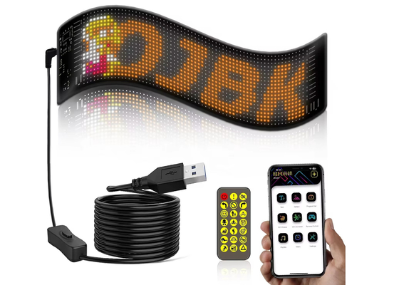 Pixel RGB Led Flexible Display App Bluetooth Werbebildschirm für Autos Auto Ip65 Wasserdicht Weiches Digital Display Bildschirm