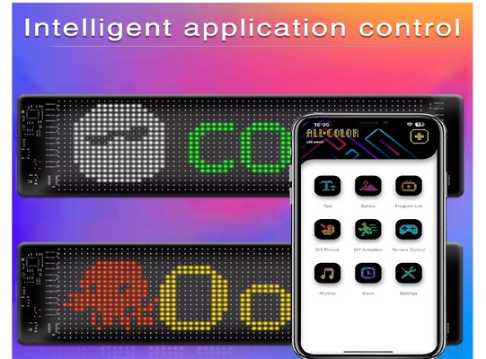 Pixel RGB Led Flexible Display App Bluetooth Werbebildschirm für Autos Auto Ip65 Wasserdicht Weiches Digital Display Bildschirm