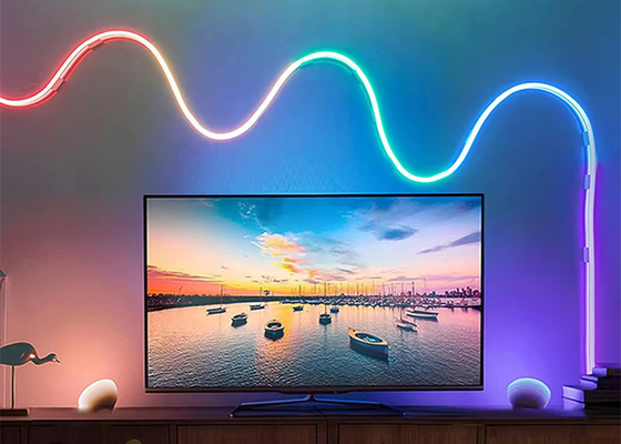 5M Vollfarbe RGB Led Neon Flexible Silikon Umgebungslicht Streifen Smart DIY Digital Laufstreifen Lichtsatz TUYA APP