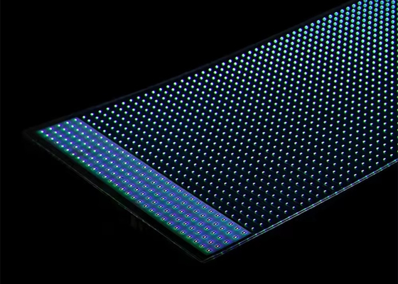 P8 Flexible Crystal Core Film Screen Indoor Glass Window Curtain Werbefilm Digitale transparente Anzeige