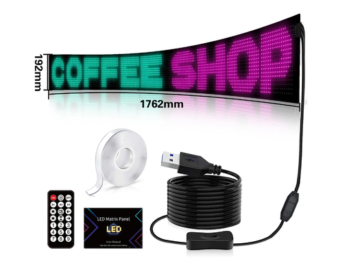 16*192 LED Smart Soft Screen App Control Car Pixel Display für Werbeanzeigen in Geschäften