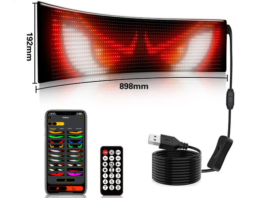 5VDC USB / 2A Super Truck Demon Eye LED Soft Screen APP Bluetooth Programmierung Autowerbebildschirm Böse Augen