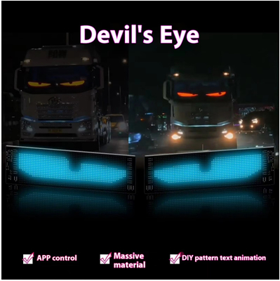 Smart Car Sticker 120x595mm RGB Dynamic LED Truck Demon Eye Light für Outdoor Smart Display IP65 bewertet