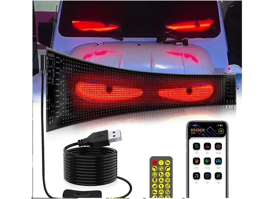 5VDC USB/2A Scheinwerfer Roter Teufel Auge Lkw Windschutzscheibe LED Zeichen Dämon Auge Led Scheinwerfer für Motorrad