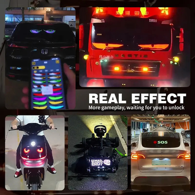 5VDC USB/2A Scheinwerfer Roter Teufel Auge Lkw Windschutzscheibe LED Zeichen Dämon Auge Led Scheinwerfer für Motorrad