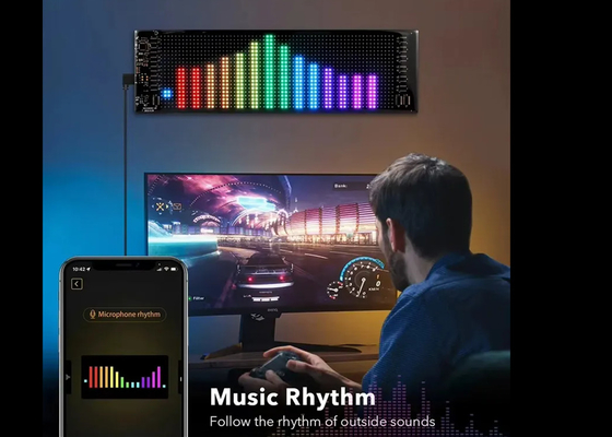App Control Sign Werbung Hinterfenster Digitale Anzeige mit 192x898mm LED Soft Display Rollendes Muster Animationsbild