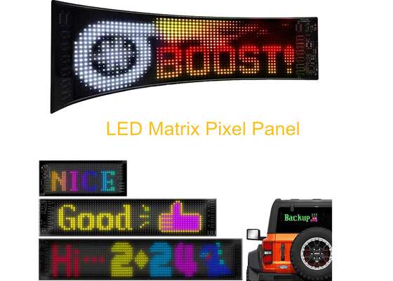 App Control Sign Werbung Hinterfenster Digitale Anzeige mit 192x898mm LED Soft Display Rollendes Muster Animationsbild