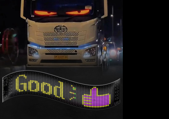LED-Animationsschilder für LKW 5VDC USB/2A Scrolling Text 120x595mm Bildschirm