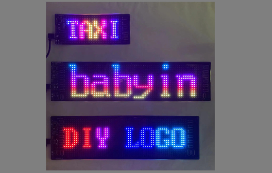DIY-Led-Taxi-Fensterbildschirm-Led-Bildschirm für die Werbung für Autos