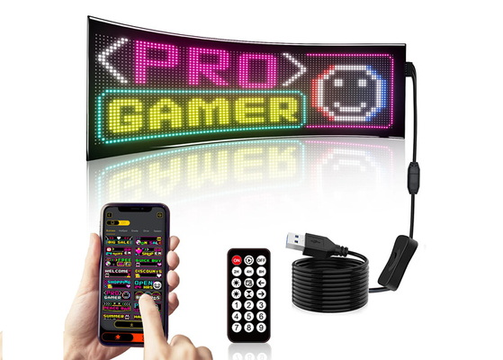 32*96 Doppelreihe LED Werbeanzeige Autopaneel Flexibles Pixel Programmierbares Scrollen DIY Text Matrix-Paneel