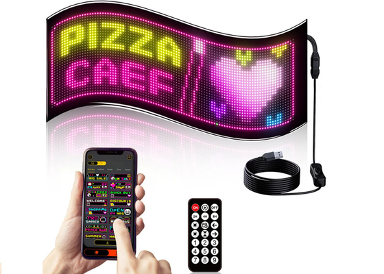 32*96 Doppelreihe LED Werbeanzeige Autopaneel Flexibles Pixel Programmierbares Scrollen DIY Text Matrix-Paneel