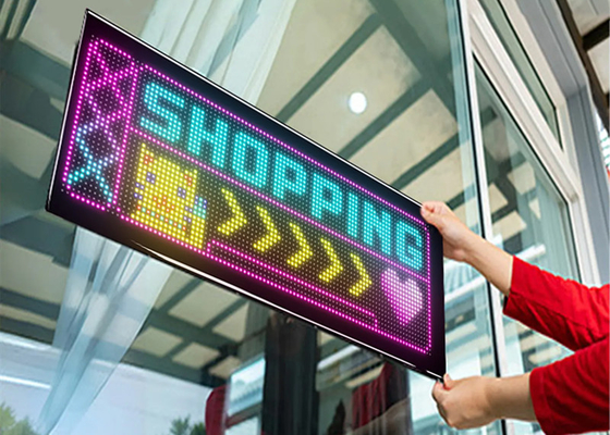 32*96 Doppelreihe LED Werbeanzeige Autopaneel Flexibles Pixel Programmierbares Scrollen DIY Text Matrix-Paneel