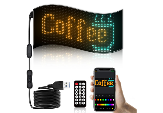 24*48 LED Flexible Light Display APP Steuerung Autowerbebildschirm Ip65 Vollfarbe High-Definition-Autoanzeige