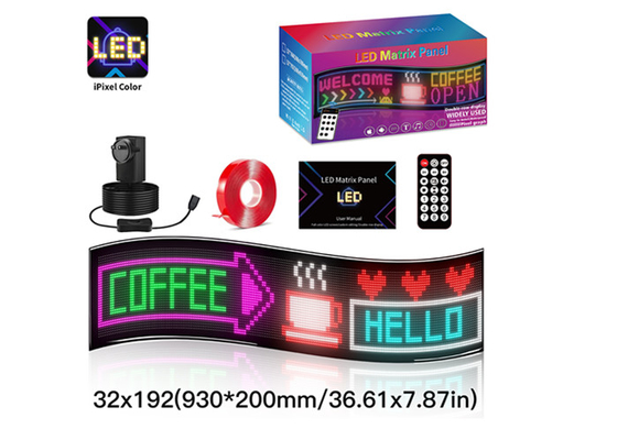 32*192 Doppelreihe Programmierbare Led-Display-Lkw Interaktive Animation Flexibler Bildschirm Vorder-Hinterfenster