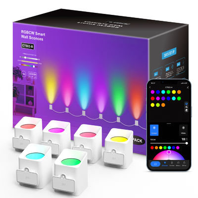 Bluetooth-Steuerung Adressierbares RGBCW-Smart-Wall-Lampen / Eave-Leuchten für Weihnachtsdekoration