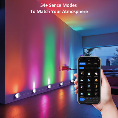 Bluetooth-Steuerung Adressierbares RGBCW-Smart-Wall-Lampen / Eave-Leuchten für Weihnachtsdekoration