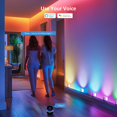 Bluetooth-Steuerung Adressierbares RGBCW-Smart-Wall-Lampen / Eave-Leuchten für Weihnachtsdekoration