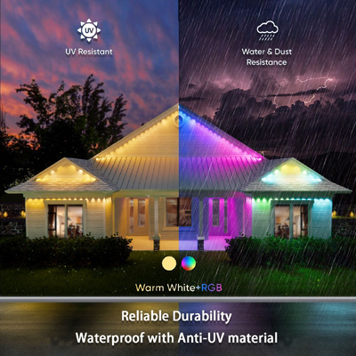 Pixel Light Weihnachtsdeko Buntes Haus 2024 RGB programmierbare LED-Form IP65 wasserdichte Feiertagsbeleuchtung