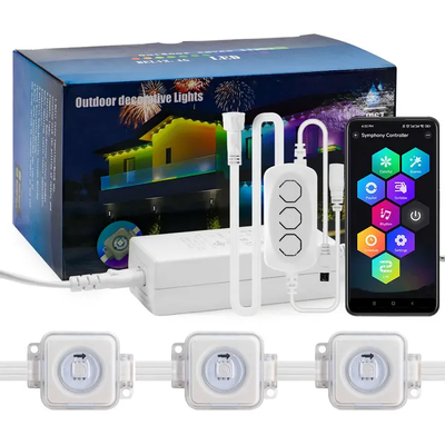 Pixel Light Weihnachtsdeko Buntes Haus 2024 RGB programmierbare LED-Form IP65 wasserdichte Feiertagsbeleuchtung