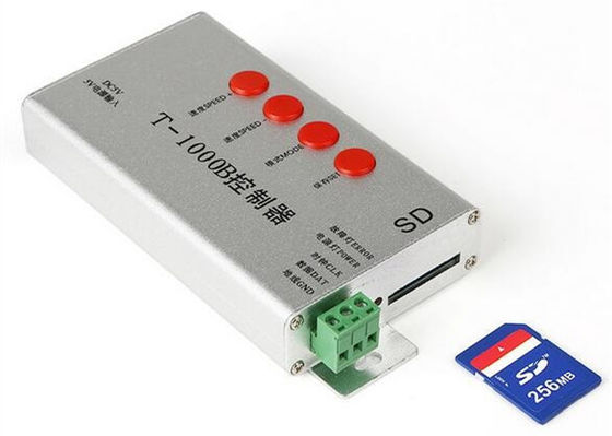 T-1000B Sd Karte führte Signalausgabe-farbenreichen Dimmer Pixel-Prüfer-Programmable SPI